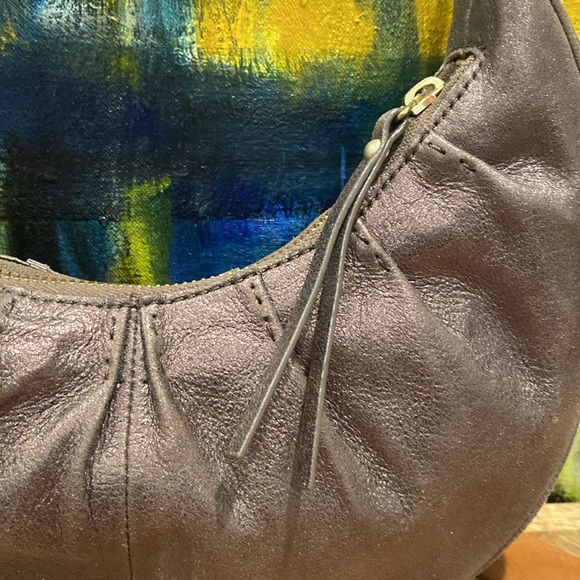 Charles David metallic leather hobo bag with braided strap - Picture 2 of 8